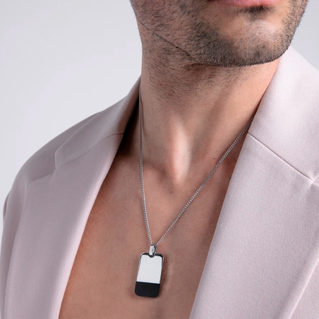 Collar Viceroy acero placa 75350C01000