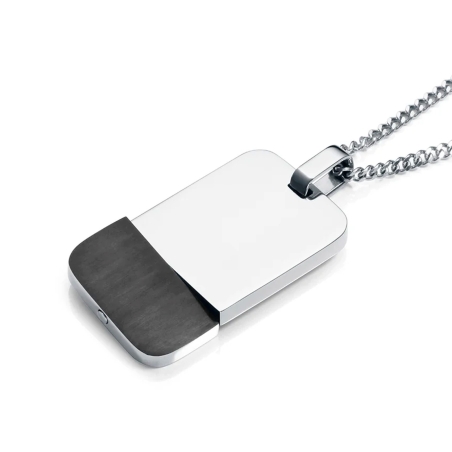 Collar Viceroy acero placa 75350C01000