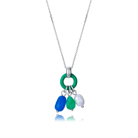 Collar Viceroy plata y piedras naturales 13245C000-99