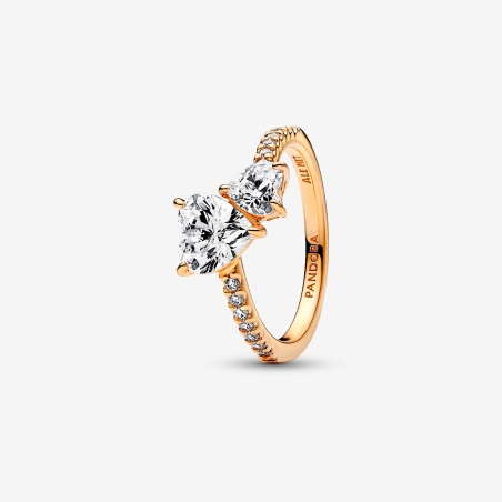 Anillo Pandora Corazón Doble Brillante 161198C01