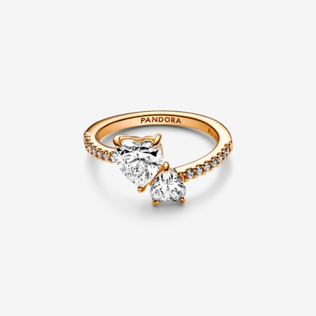 Anillo Pandora Corazón Doble Brillante 161198C01