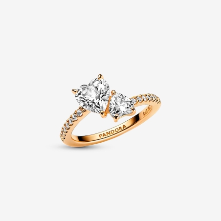 Anillo Pandora Corazón Doble Brillante 161198C01