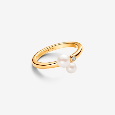 Anillo Pandora Dúo de Perlas 163156C01
