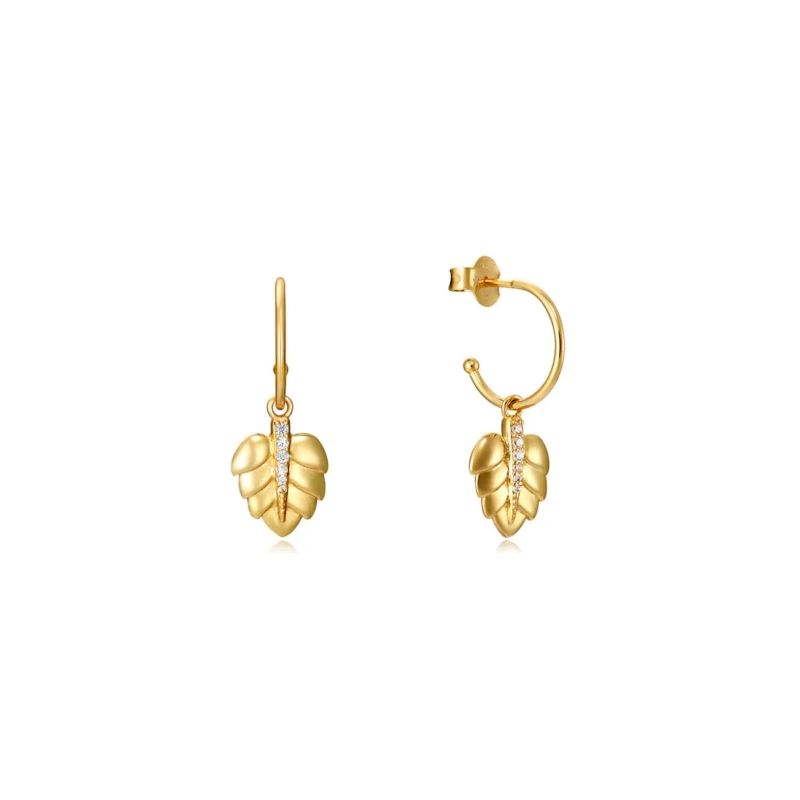 Pendientes Viceroy plata y circonitas hojas 85025E100-36