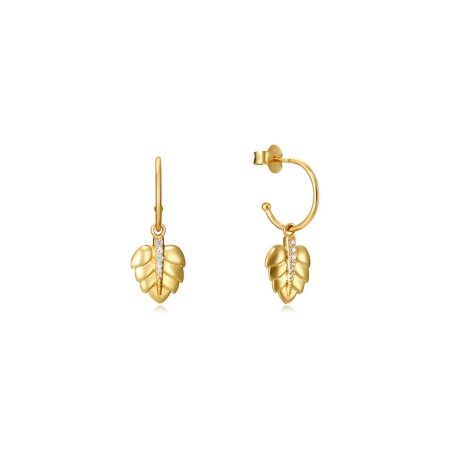 Pendientes Viceroy plata y circonitas hojas 85025E100-36