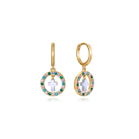 Pendientes Viceroy plata y cruz nácar 15118E100-39