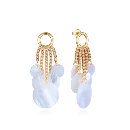 Pendientes Viceroy plata circonitas y nácar 13192E100-90