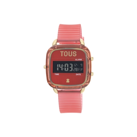 Reloj Tous digital de policarbonato correa de silicona rojo 200351064
