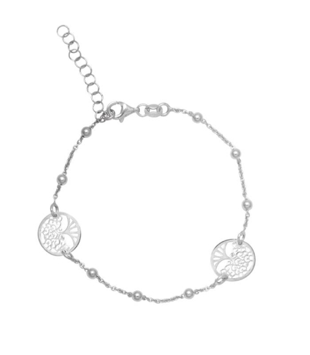 Pulsera plata de ley Árbol de la Vida