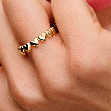 Anillo Pandora Shine Corazones 163427C00