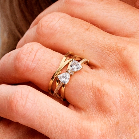 Anillo Pandora Banda Cruzada Lazo 163511C01