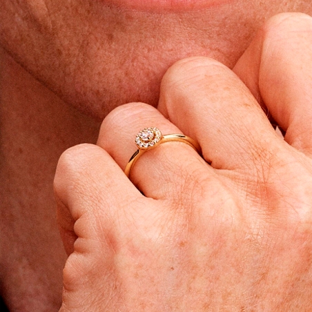 Anillo Pandora Halo Redondo Pavé 163554C01