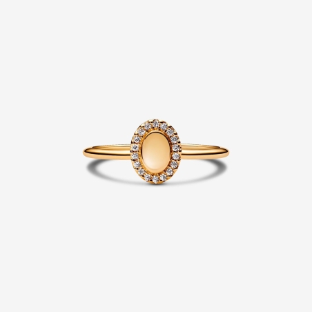 Anillo Pandora Halo Ovalado Grabable 163800C01