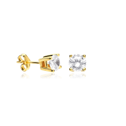 Pendientes "Diana" Oro 18k y circonitas