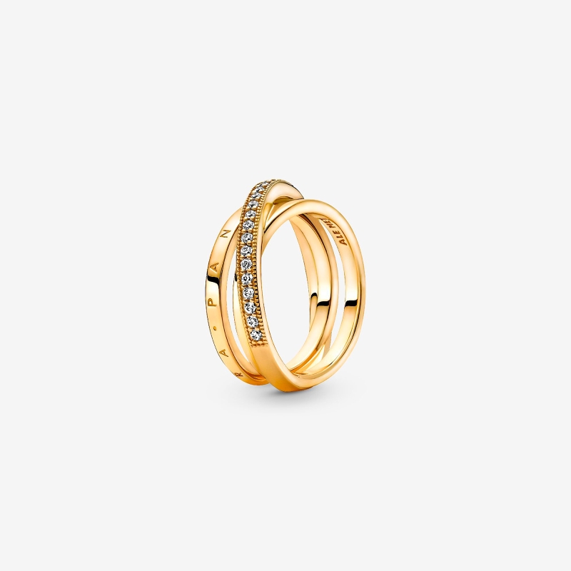 Anillo Pandora Triple Alianza en Pavé 169057C01