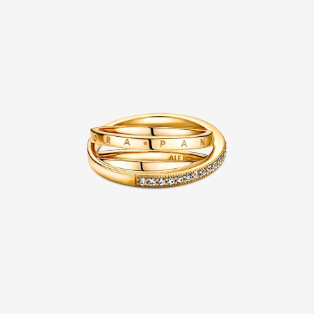 Anillo Pandora Triple Alianza en Pavé 169057C01