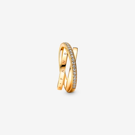 Anillo Pandora Triple Alianza en Pavé 169057C01