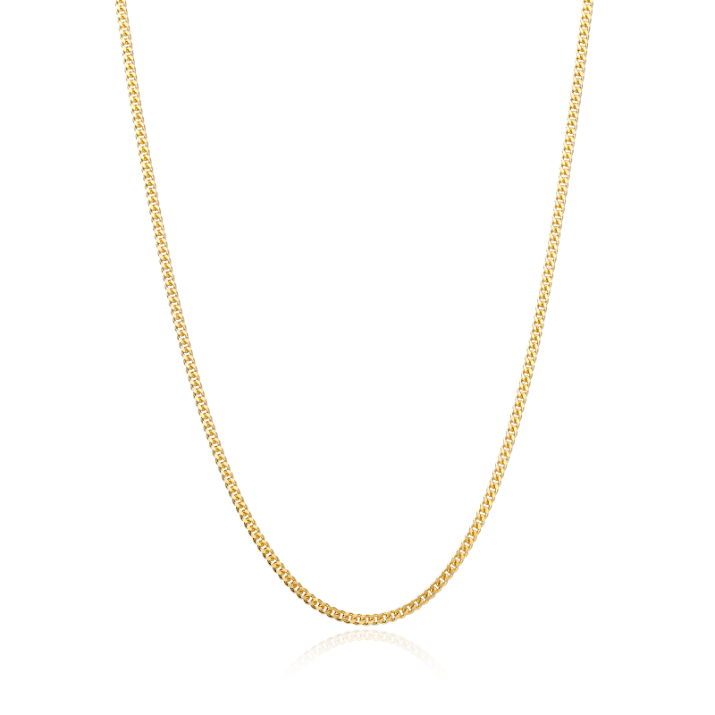 Cadena Oro 18k eslabón Barbado 60 cm "Wolfen"