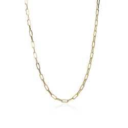 Cadena Oro 18k eslabón alargado 50cm "Sakai"