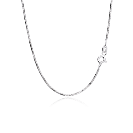 Cadena Oro Blanco 18k Cola de Ratón "Adonis" 40 cm