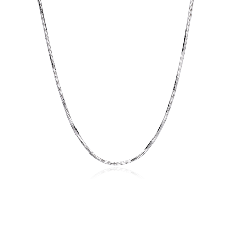 Cadena Oro Blanco 18k Cola de Ratón "Adonis" 40 cm