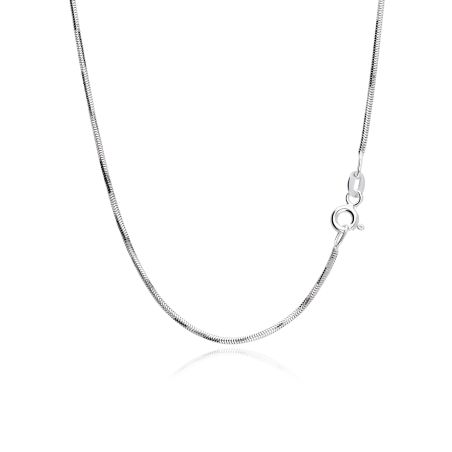 Cadena Oro Blanco 18k Cola de Ratón "Adonis" 45 cm