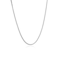 Cadena Oro Blanco 18k Barbada 45cm "Yuto"