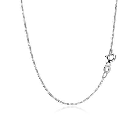 Cadena Oro Blanco 18k Barbada 45cm "Yuto"