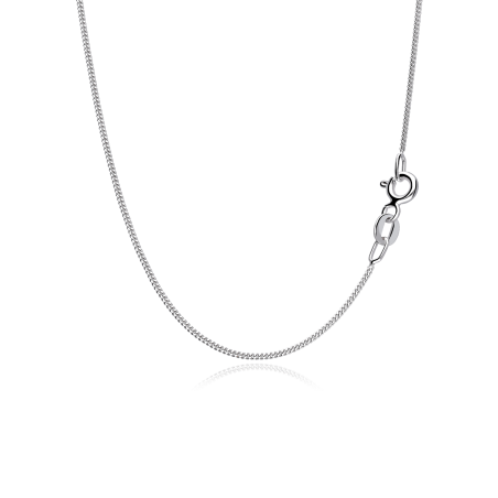 Cadena Oro Blanco 18k Barbada 40cm "Yuto"