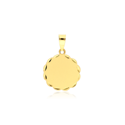 Medalla Oro 18k Tallada 16mm  Tanta 