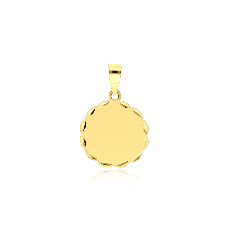 Medalla Oro 18k Tallada 16mm "Tanta"
