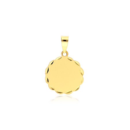 Medalla Oro 18k Tallada 16mm "Tanta"