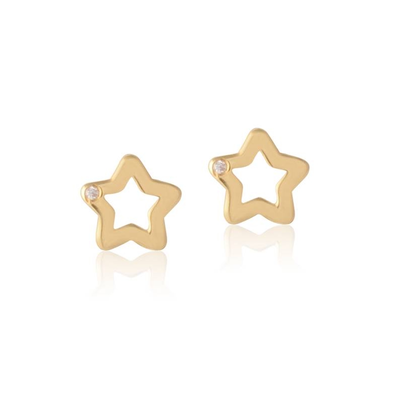 Pendientes "Angels" Star Oro 18k y diamante