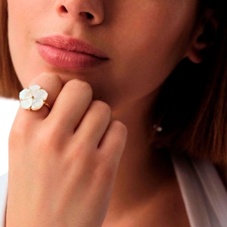 Anillo Agatha Paris Ajustable Tiare Flor 2280114-094-54