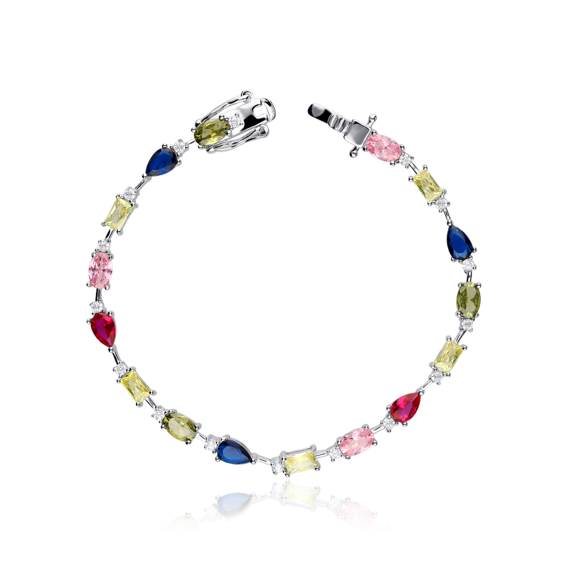 Pulsera Plata de ley y circonitas "Valparaíso"
