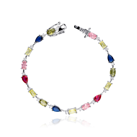 Pulsera Plata de ley y circonitas "Valparaíso"