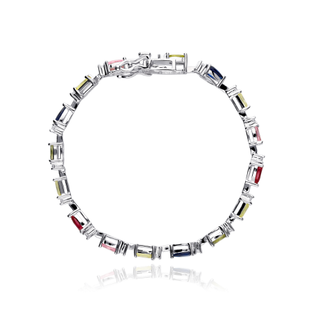 Pulsera Plata de ley y circonitas "Valparaíso"