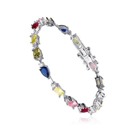 Pulsera Plata de ley y circonitas "Valparaíso"