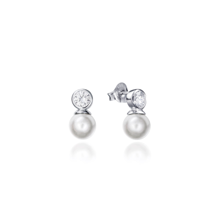 Pendientes Viceroy Plata Circonita Y Perlas 71047E000-68