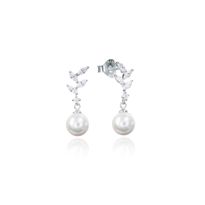 Pendientes Viceroy Plata Circonita Y Perlas 71049E000-38