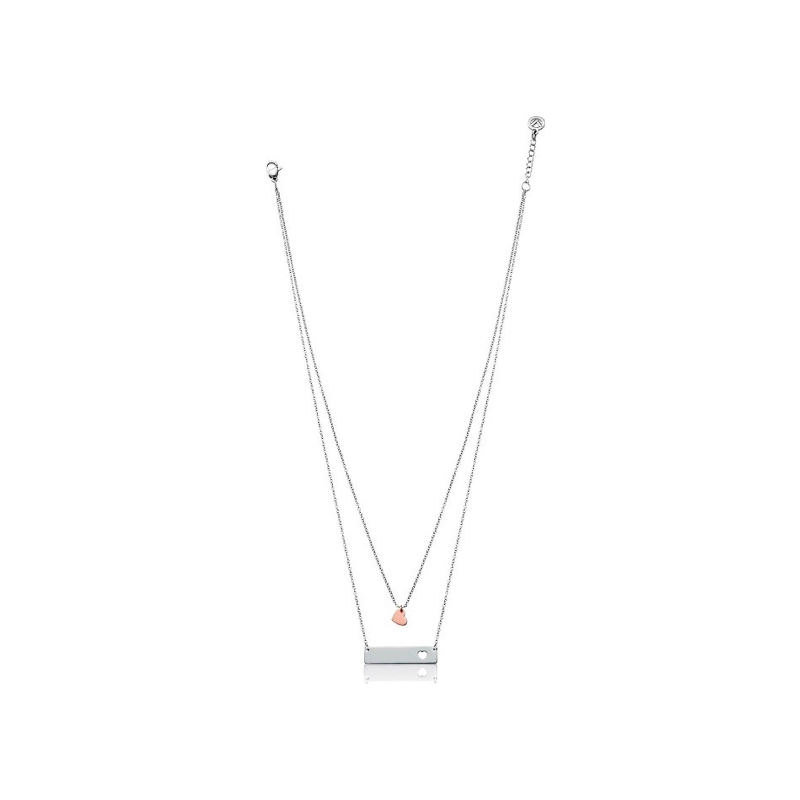 Collar Viceroy Plata Placa Y Corazón 90045C01019