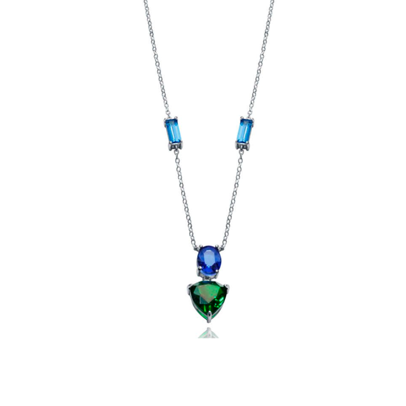 Collar Viceroy Elegant Plata Y Cristales De Colores 10005C000-43