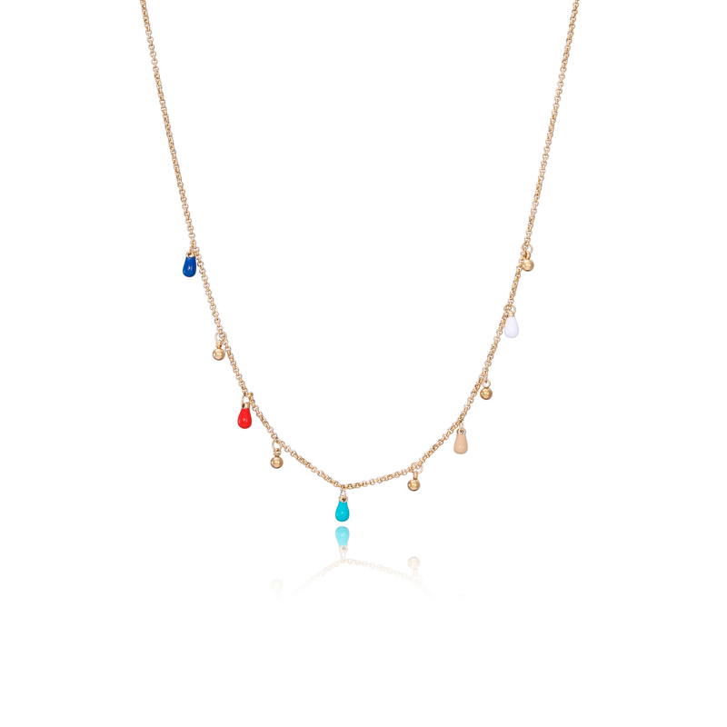 Collar Viceroy Kiss Acero Dorado Y Colgantes 14047C01012