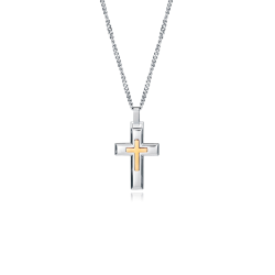 Collar Viceroy Magnum Acero Dorado Y Cruz 75321C01012