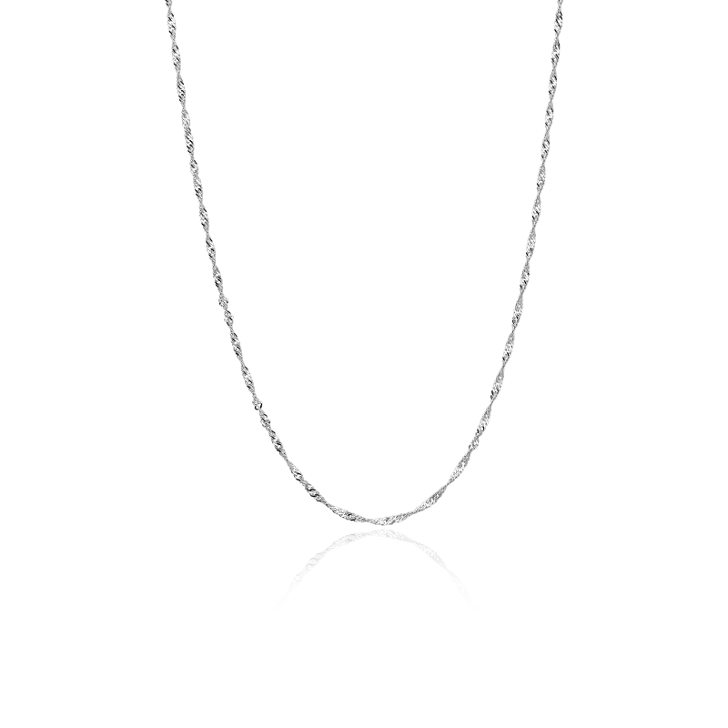 Cadena Oro 18k blanco 40cm "Manila"