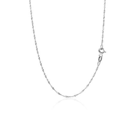 Cadena Oro 18k blanco 40cm "Manila"
