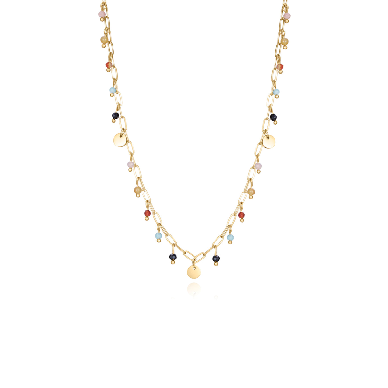 Collar Viceroy Acero IP Dorado Y Piedras De Colores 14166C01019
