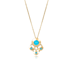 Collar Viceroy Acero IP Dorado Cristal Azul 14159C01013