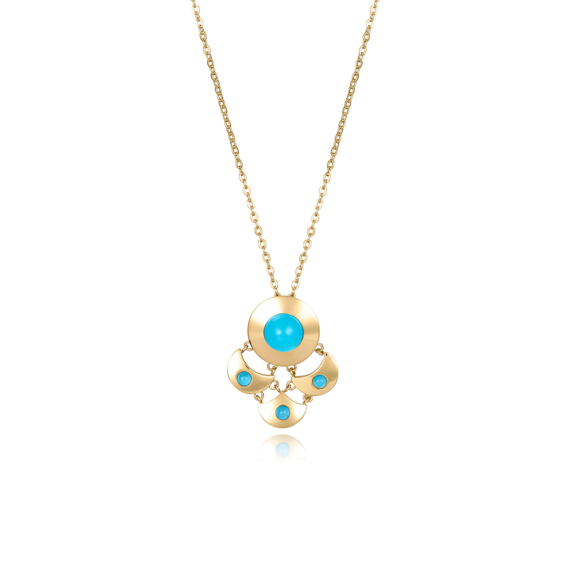 Collar Viceroy Acero IP Dorado Cristal Azul 14159C01013