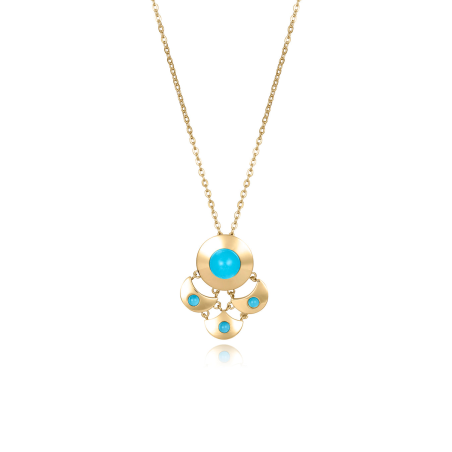 Collar Viceroy Acero IP Dorado Cristal Azul 14159C01013